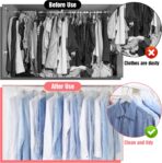 100pcs Plastic Garment Bag dry cleaning bag (35.4 x 23.6 In) clear plastic garment covers for Home Storage, Travel, Moving clear garments bags for hanging clothes,Dresses,Skirt - Image 5