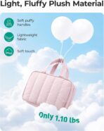 BAGSMART Travel Toiletry Bag for women, Portable Hanging Hook Makeup Bag Organizer, Waterproof Makeup Cosmetic Bag, for Full-Size Accessories, Toiletries, Camel - Image 7