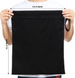 Shappy 2 Pcs Large Travel Laundry Bag Washable Waterproof Wet Dry Large Dirty Clothes Bag Bathing Workout(Solid Black) - Image 3