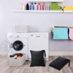 Shappy 2 Pcs Large Travel Laundry Bag Washable Waterproof Wet Dry Large Dirty Clothes Bag Bathing Workout(Solid Black) - Image 6