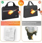 Tamfile Fireproof Accordion File Organizer with Handle, 13 Pocket Transparent Expanding File Folder with Zipper & Labels, File Folder with Multi-Pockets Paper Organizer Folder for Letter A4 Files - Image 5