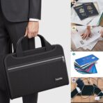 Tamfile Fireproof Accordion File Organizer with Handle, 13 Pocket Transparent Expanding File Folder with Zipper & Labels, File Folder with Multi-Pockets Paper Organizer Folder for Letter A4 Files - Image 7