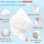 AMI PARTS Pool Cleaner Bags 2 Pack, Leaf Bag with Zipper, Fit for Po.laris 280 480 K13 K16, Universal Replacement Filter Bags - Image 4
