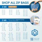 Spartan Industrial - 10” X 13” (100 Count) 4 Mil Thick Clear Reclosable Zip Plastic Poly Bags with Resealable Lock Seal Zipper - Heavy Duty and Durable - Image 8