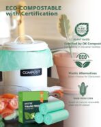 Trash Bags Small 1.2 Gallon AYOTEE, Garbage Bags for Home Office Kitchen fit 5 Liter 5L,1 Gal,74 count, Mini Compostable Bathroom Wastebasket Can Liners(Green) - Image 5