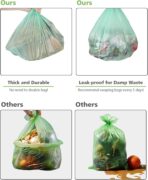 Trash Bags Small 1.2 Gallon AYOTEE, Garbage Bags for Home Office Kitchen fit 5 Liter 5L,1 Gal,74 count, Mini Compostable Bathroom Wastebasket Can Liners(Green) - Image 6