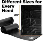 ToughBag 64-65 Gallon Trash Bags, 50x60" Extra Large Trash Can Liners for Toter, (50 Count) Heavy Duty – Made in USA - Image 3