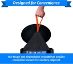 Reli. 39 Gallon Trash Bags Drawstring (200 Count Bulk) Large 39 Gallon Heavy Duty Drawstring Trash Bags - Black Garbage 39Gal Capacity, Lawn Leaf (39Gal) - Image 3