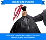 Reli. 39 Gallon Trash Bags Drawstring (200 Count Bulk) Large 39 Gallon Heavy Duty Drawstring Trash Bags - Black Garbage 39Gal Capacity, Lawn Leaf (39Gal) - Image 4