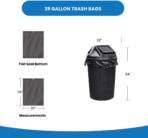 Reli. 39 Gallon Trash Bags Drawstring (200 Count Bulk) Large 39 Gallon Heavy Duty Drawstring Trash Bags - Black Garbage 39Gal Capacity, Lawn Leaf (39Gal) - Image 7
