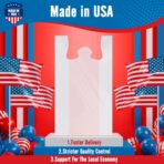 Fuxury (500 Pack) Plain White Plastic Bags with Handles for Small Business in Bulk, T Shirt Shopping Bag for Restaurant, Grocery, Kitchen Trash, Retail Merchandise and Store Bags (11.5x 6.5 x 21”) - Image 10