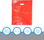 SSWBasics Large Low Density Red Merchandise Bags - Case of 500 - 15" x 18" x 4" - Durable Plastic Bags with Die Cut Handles - Plastic Shopping Bags - Retail Merchandise Bags for Thrift, Boutique, - Image 5