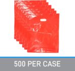 SSWBasics Large Low Density Red Merchandise Bags - Case of 500 - 15" x 18" x 4" - Durable Plastic Bags with Die Cut Handles - Plastic Shopping Bags - Retail Merchandise Bags for Thrift, Boutique, - Image 6