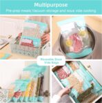 Sous Vide Bags Reusable, Vacuum Food Storage Bags 15 pcs (S M L each size 5pcs) Comes with 4 sealing sliders PA&PE material Double zipper Long-lasting freshness Bag for Cooking, Food Storage - Image 3