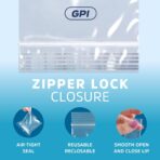 CLEAR PLASTIC RECLOSABLE ZIP BAGS - Bulk GPI Pack Of 100 3" x 4" 2 mil Thick Strong & Durable Poly Baggies With Resealable ZIP Top Lock For Travel, Storage, Packaging & Shipping. - Image 7