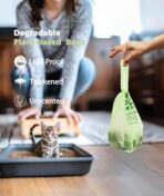 AYOTEE Compost Bags 1.6 Gallon with Handle Tie, 75 Count Compostable Trash Bags 1.6 Gallon Trash Bag, Small Biodegradable TrashBags Food Waste Liner, Small Compostable Bag for Kitchen Compost Bin - Image 8