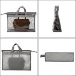Peohud 12 Pack Dust Bags for Handbags, Clear Handbag Storage Organizer for Closet, Purse Protector Storage Bag with Zipper and Handle, Hanging Dust Cover Bag for Handbag - Image 5