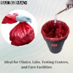 SurgiMac 10-15 Gallon Red Infectious Waste Bag - Heavy Duty 24x32 Inch - Biohazard Disposal Bag for Medical, Laboratory, and Industrial Use | Case of 500 - Image 5