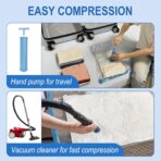 Vacuum Storage Bags with Hand Pump, Plastic Packaging Bags, 80% Space Saver Vacuum Seal Bags for Clothing, Travel Lugggage, Blankets, Comforters, 20 Combo - Image 7