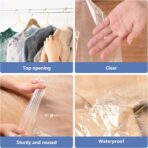 50 Pack 72inch Extra Long Plastic Garment Bag Dust Proof Clear Plastic Clothes Covers for Hanging Clothes Dry Cleaning Bags for Long Dresses, Skirt, Coat(24x72inch) - Image 4