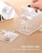 Acrylic Jewelry Box Organizer, Clear Jewelry Organizer and Storage with 20 Portable Anti Tarnish Jewelry bags, Travel Jewelry Case for Earrings/Rings/Necklaces Gifts for Women Girls, Clear - Image 4