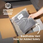 Spartan Industrial - 12” X 15” (250 Count) 3 Mil Frosted Reclosable Zip Plastic Bags with Resealable Lock Seal Zipper and Vent Hole | For Packaging Clothes, Shirts & More - Image 4