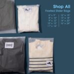 Spartan Industrial - 12” X 15” (250 Count) 3 Mil Frosted Reclosable Zip Plastic Bags with Resealable Lock Seal Zipper and Vent Hole | For Packaging Clothes, Shirts & More - Image 8