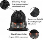 8 Pack Large Shoes Bag, Travek Shoes Bag Organizer for Home, Outdoor, Sports, Golf, Travel, Gem (Black) - Image 4