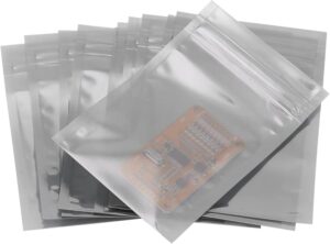Walfront 100Pcs/Lot Anti Static Zip Lock Bags, ESD Shielding Static- Plastic Storage Bag for Electronic SSD HDD Components(6.5cm x 12cm) - Image 2