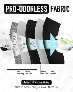 Smell Proof Shoe Bags for Travel-Soccer Cleat Bag Smell Proof with Active Carbon Fabric | Odor-Absorbing Water-Resistant Track Shoe bags for Sports (Black with Green, UP TO US14) - Image 3