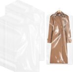 20 Clear Plastic Garment Bags for Clothes, Hanging Clothes Storage - Travel Size, 60x90cm - Image 2