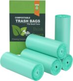 200 Counts AYOTEE Mini Trash Bags,1.2 Gallon Small Compostable Trash Bags,Strong Unscented Compost Bags, Fit 4.5-5 Liter Trash Can,1-1.5 Gallon - Image 2