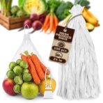 24" Mesh Produce Bags Set of 100 - Reusable Produce Bags with Plastic Lock, Durable & Tear Resistant Mesh Bag Set - Multi-use Onion Bag for Easy Storage of Fruits, Vegetables, Potatoes and Seafood - Image 2