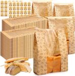 250 Pack Kraft Paper Bread Bags for Homemade Sourdough Bread Bag with Clear Window 13.7 x 8.2 x 3.5 Large Bakery Packaging for Treat Storage Gift Giving with Seal Sticker - Image 2