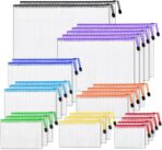 26pcs Mesh Zipper Pouch Bags, 8 Sizes Plastic Zippered Storage Bags for Organizing, Clear Pouches with Zipper, Waterproof Mesh Pouch for Office School Supplies, Home Organize, Travel Storage - Image 2