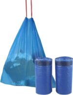 3 Gallon Drawstring Small Trash Bag, Garbage Bags, Blue, 220 Counts - Image 2