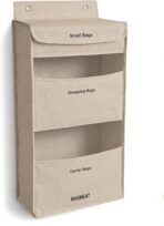 3 in 1 Plastic Bag Holder – Separate Plastic Bags, Reusable Bags & Grocery Bags – Over-the-Door or Wall-Mount Storage Organizer - Image 2