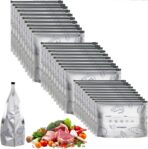 30Pcs Reusable Aluminum Foil Sealable Storage Bags, 2026 New Thicken Stand Up Foil Sealable Bags with Label and Zip Lock, Resealable Storage Bags for Vegetable Fruit Meat (S*10+M*10+L*10) - Image 2