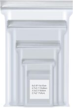 400 Pcs Small Plastic Bags, Resealable Clear Jewelry Bags, Small Baggies, Poly Reclosable Mini Bag, 4 Assorted Sizes 6x3.9 4.7x3.1 3.5x2.3 2.7x2IN, 2 Mil Zipper Bag for Jewelry Pill Packaging VOPTON - Image 2