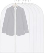 5 Pack Garment Bags for Hanging Clothes, 40" Suit Bags for Closet Storage, Plastic Clothes Covers with Zipper for Dresses - Image 2