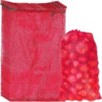 50Pcs Extra Large Mesh Produce Bags, 60 lbs Onion Bag 21” x 32” Reusable Washable Breathable Vegetable Storage Net Bags with Drawstring for Firewood Onions Potatoes Carrot Corn Crawfish - Image 2