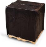 51" x 49" x 73" x 2 mil Black Eco-Manufactured Plastic Pallet Top Covers with UVI/UVA (Roll of 55) - Image 2