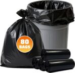 55-60 Gallon Trash Bags 80 Count, 21 Micron HDPE, Durable & Tear-Resistant Trash Can Liners, Suitable for 55-60 Gallon Trash Can, Garbage Bags for Packing Leaves, Kitchen Waste & Household Waste - Image 2