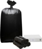55 Gallon Garbage Trash Bag 38X58" 1.2 Mil Black 100 Count Can Liner Bulk 56 Gallon 57 Gallon 58 Gallon 59 Gallon 60 Gallon 55-60 Gallon Made in USA - Image 2