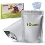 60pcs 1 Quart Mylar Bags for Food Storage - ExtraThick 10 Mil - Smell Proof Mylar bag 1 Quart - Stand-Up Zipper Pouches 7x10 Inch - Small Food Container Sets - Heat Sealable - Image 2