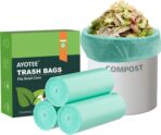 75 Counts AYOTEE Mini Garbage Bags, 1.2 Gallon Small Compostable Trash Bags, Small Garbage Bags for home, Fit 4.5 or 5 Liter Bathroom Wastebasket Can Liners(Green) - Image 2