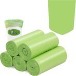 8 Gallon Trash Bags, Inwaysin Garbage Bags Compatible with Simple Human H Trash Can, Compostable 6-9 Gal 30L ( Clear Green, 100 Count (Pack of 1)) - Image 2