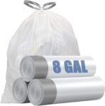 8 Gallon Trash Bags - Medium Size, 42 Count, Unscented, Tear Resistant, Ideal for Bathroom, Kitchen, Office - Image 2