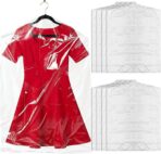 8-Pack Garment Bags - 60x90cm Dry Cleaning Bags for Hanging Clothes Storage - Dust Proof Clear Plastic Clothes Covers for Home Storage Clothing Stores & Dry Cleaners - Image 2