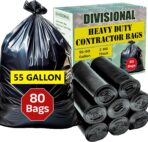 80 Count | Contractor Garbage Bags | 55 Gallon Contractor Bags Heavy Duty | 2 Mil | Heavy Duty Contractor Bags | Contractor Trash Bags | Heavy Duty Trash Bags - Image 2